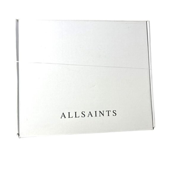AllSaints Mens Grey Suede Side Zip Leather Hollow Ankle Boots Sz 11 M New